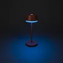 Konstsmide Lámpara de mesa a pilas LYON con conexión USB, CCT Switch, RGB, con regulador táctil IP54, barro cocido regulable