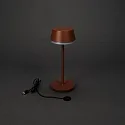 Konstsmide Lámpara de mesa a pilas LYON con conexión USB, CCT Switch, RGB, con regulador táctil IP54, barro cocido regulable