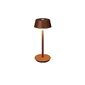 Konstsmide Lámpara de mesa a pilas LYON con conexión USB, CCT Switch, RGB, con regulador táctil IP54, barro cocido regulable