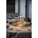 Konstsmide Lámpara de mesa a pilas LYON con conexión USB, CCT Switch, RGB, con regulador táctil IP54, barro cocido regulable