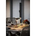 Konstsmide Lámpara de mesa a pilas LYON con conexión USB, CCT Switch, RGB, con regulador táctil IP54, barro cocido regulable