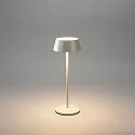 Konstsmide Lámpara de mesa a pilas MENTON USB IP54, gris, barnizado regulable