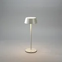 Konstsmide Lámpara de mesa a pilas MENTON USB IP54, gris, barnizado regulable