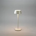 Konstsmide Lámpara de mesa a pilas MENTON USB IP54, gris, barnizado regulable