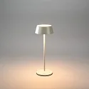 Konstsmide Lámpara de mesa a pilas MENTON USB IP54, gris, barnizado regulable