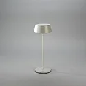 Konstsmide Lámpara de mesa a pilas MENTON USB IP54, gris, barnizado regulable