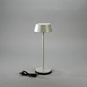 Konstsmide Lámpara de mesa a pilas MENTON USB IP54, gris, barnizado regulable
