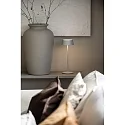Konstsmide Lámpara de mesa a pilas MENTON USB IP54, gris, barnizado regulable