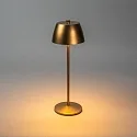Konstsmide Lámpara de mesa a pilas EZE USB IP54, color cobre, mate