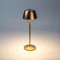 Konstsmide Lámpara de mesa a pilas EZE USB IP54, color cobre, mate