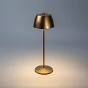 Konstsmide Lámpara de mesa a pilas EZE USB IP54, color cobre, mate