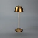 Konstsmide Lámpara de mesa a pilas EZE USB IP54, color cobre, mate