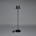Konstsmide Lámpara de pie a pilas POMEZIA MEDIUM USB IP54, negro regulable