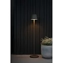 Konstsmide Lámpara de pie a pilas POMEZIA MEDIUM USB IP54, negro regulable