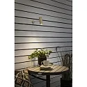 Konstsmide Lámpara de mesa a pilas MULTI 3in1 IP54, color arenoso regulable