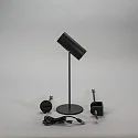 Konstsmide Lámpara de mesa a pilas MULTI 3in1 IP54, negro regulable