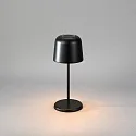 Konstsmide Lámpara de mesa a pilas BIOT USB IP54, negro regulable