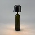 Konstsmide Lámpara de mesa a pilas BIOT USB IP54, negro regulable