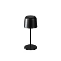 Konstsmide Lámpara de mesa a pilas BIOT USB IP54, negro regulable