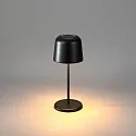 Konstsmide Lámpara de mesa a pilas BIOT USB IP54, negro regulable
