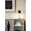 Konstsmide Lámpara de mesa a pilas BIOT USB IP54, negro regulable