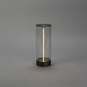 Konstsmide Lámpara de mesa a pilas EDISON S USB IP54, antracita regulable