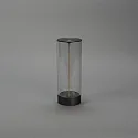 Konstsmide Lámpara de mesa a pilas EDISON S USB IP54, antracita regulable