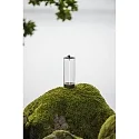 Konstsmide Lámpara de mesa a pilas EDISON S USB IP54, antracita regulable