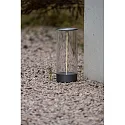 Konstsmide Lámpara de mesa a pilas EDISON L USB IP54, antracita regulable