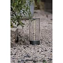 Konstsmide Lámpara de mesa a pilas EDISON L USB IP54, antracita regulable