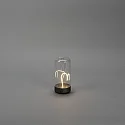 Konstsmide Lámpara de mesa a pilas EDISON XS USB IP54, antracita regulable
