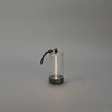 Konstsmide Lámpara de mesa a pilas EDISON XS USB IP54, antracita regulable