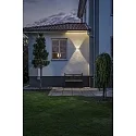 Konstsmide Luminaria de pared para exteriores CHIERI Arriba-Abajo IP54, transparente, blanco