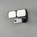 Luminaria de pared para exteriores SMARTLIGHT DOUBLE con detector de movimiento, con cámara IP54, negro regulable