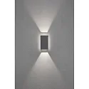 Luminaria de pared para exteriores CEREMONA Arriba-Abajo, ajustable IP54, antracita, transparente 