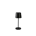 Lámpara de mesa a pilas VENCE MINI USB IP54, negro regulable