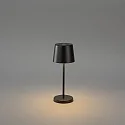 Konstsmide Lámpara de mesa a pilas VENCE MINI USB IP54, negro regulable