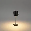 Konstsmide Lámpara de mesa a pilas VENCE MINI USB IP54, negro regulable