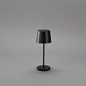 Konstsmide Lámpara de mesa a pilas VENCE MINI USB IP54, negro regulable