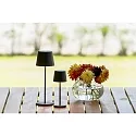 Konstsmide Lámpara de mesa a pilas VENCE MINI USB IP54, negro regulable