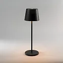 Konstsmide Lámpara de mesa a pilas VENCE USB IP54, negro regulable