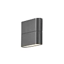 Konstsmide Luminaria de pared para exteriores CHIERI Arriba-Abajo IP54, antracita, ópalo 