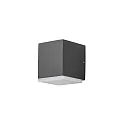 Konstsmide Luminaria de pared para exteriores MONZA abajo IP54, antracita, ópalo 