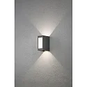 Luminaria de pared para exteriores CREMONA ajustable IP54, antracita, ópalo, transparente 