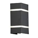 Luminaria de pared para exteriores CREMONA Arriba-Abajo, ajustable IP54, antracita, ópalo