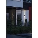 Konstsmide LED outdoor wall luminaire CREMONA, 2-sided adjustable 0°-90°, 3W 3000K 600lm, 2 frosted acrylic glass stripes / anthracite