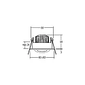 Brumberg Luz downlight PLUG & PLAY giratorio, cuadrado IP65, champán regulable