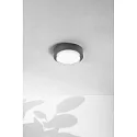 Fabas Luce Luminaria de techo para exteriores OWEN IP65, plomo oscuro
