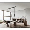 Helestra Luminaria colgante GARA de 1 llama E27 IP20, cromo negro regulable