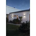 Konstsmide Luminaria de pared para exteriores MODENA IP54, ópalo, negro